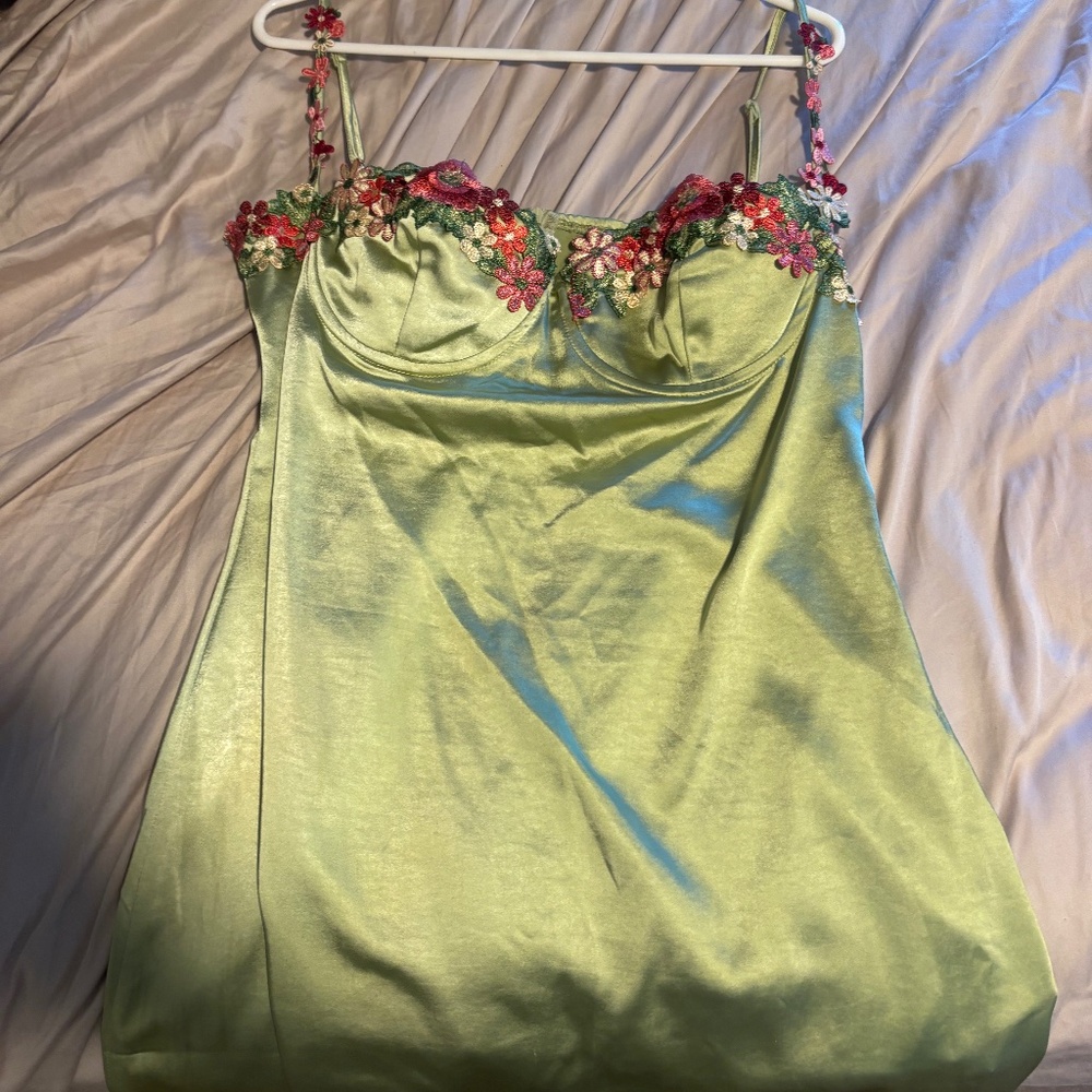 Mini Green Dress